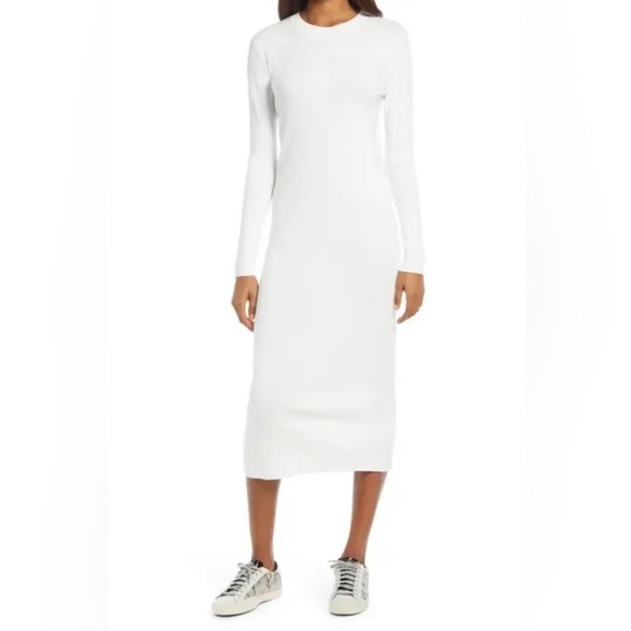 Treasure & Bond Dresses & Skirts - Treasure & Bond Nordstrom Long Sleeve Sweater Dress in Cream, M